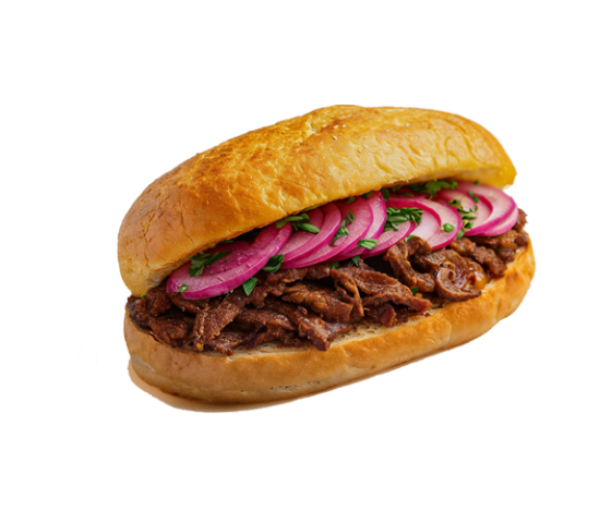 شاورما لحمة خبز فرنسي